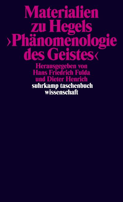 U1 zu Materialien zu Hegels »Phänomenologie des Geistes«