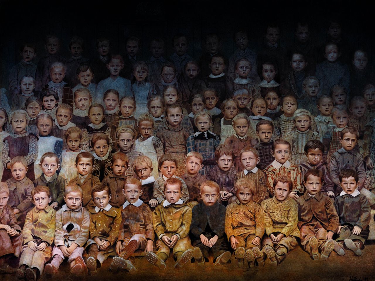 Das Gemälde »Menschenskinder« von © Matthias Holländer