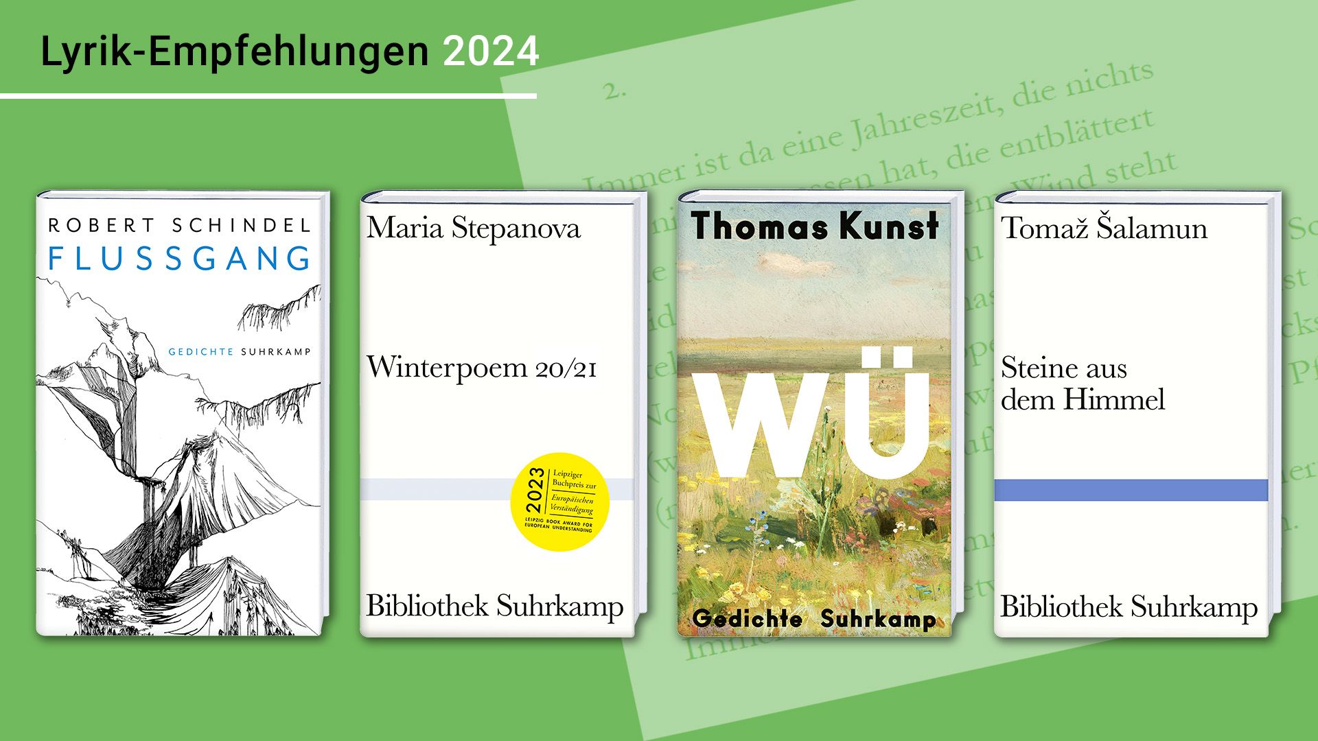 Beitrag zu Schindel, Stepanova, Kunst und Šalamun sind Lyrik-Empfehlungen 2024