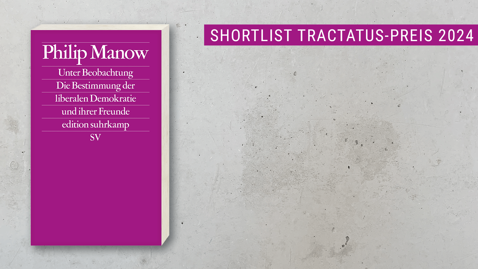 Beitrag zu Philip Manow auf der Shortlist vom Tractatus-Preis 2024