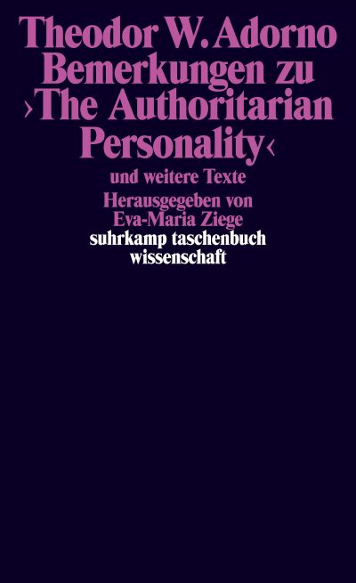 U1 for Remarks on ›The Authoritarian Personality‹ and Other Texts