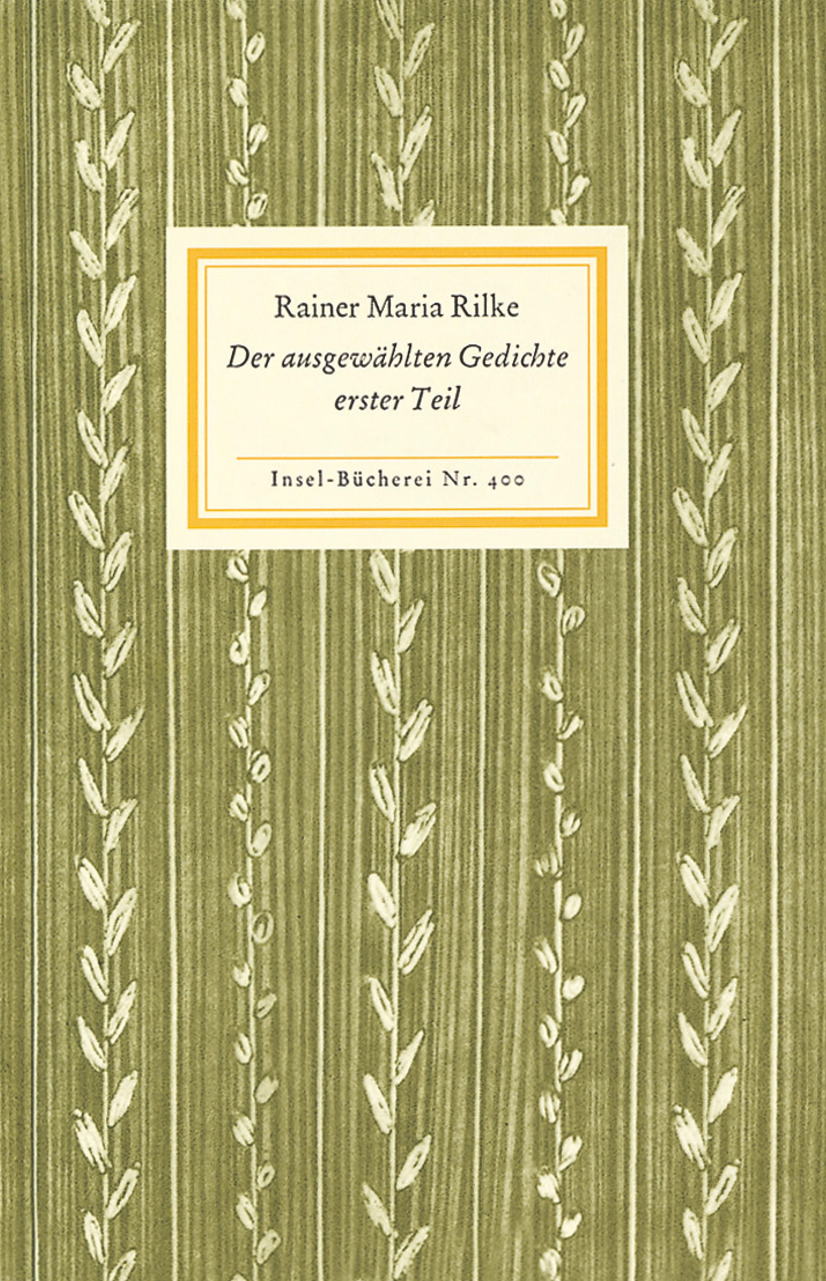 Der Ausgewählten Gedichte Erster Teil. Buch Von Rainer Maria Rilke ...