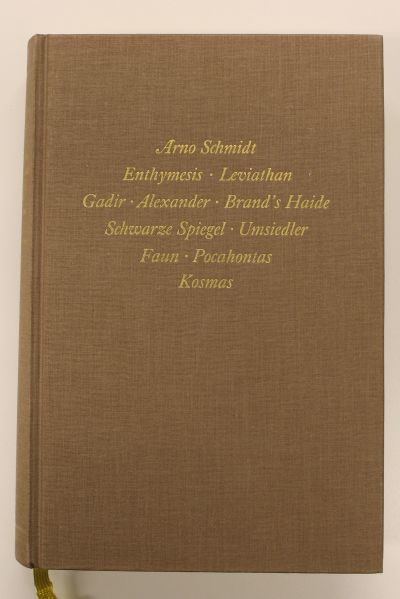 U1 zu Bargfelder Ausgabe. Werkgruppe I. Romane, Erzählungen, Gedichte, Juvenilia