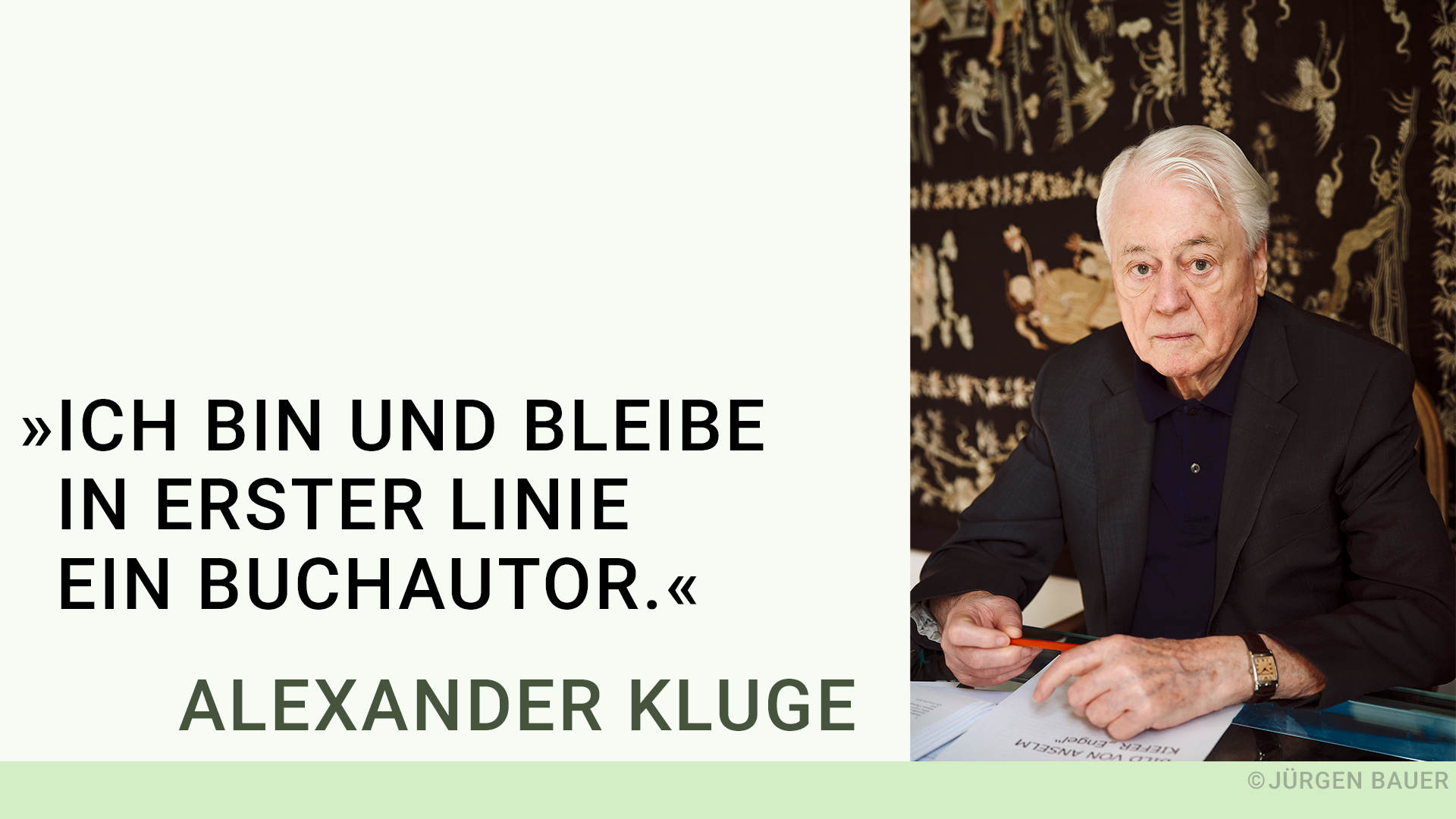 Zum 90. Geburtstag von Alexander Kluge