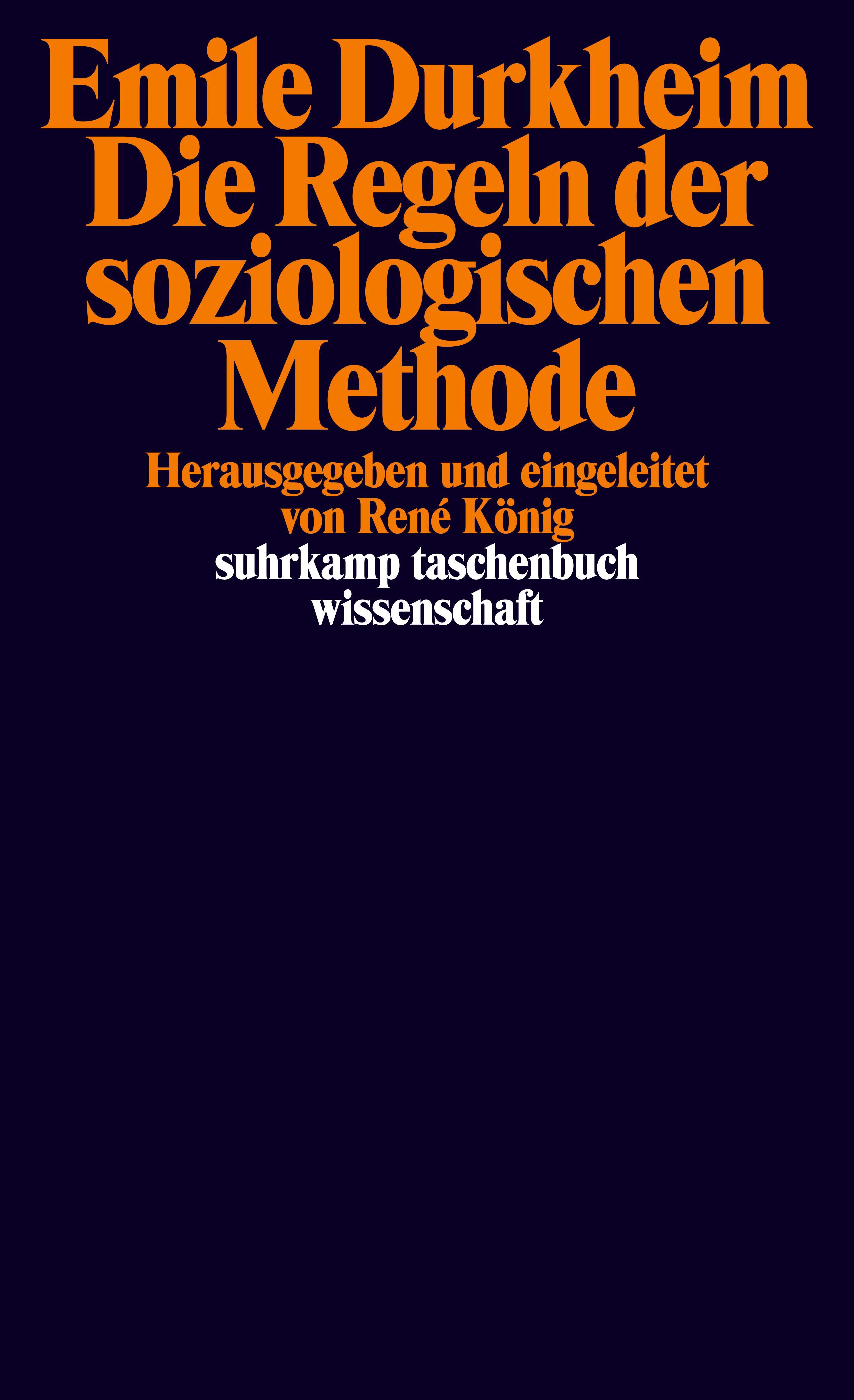 Die Regeln Der Soziologischen Methode. Buch Von Emile Durkheim ...