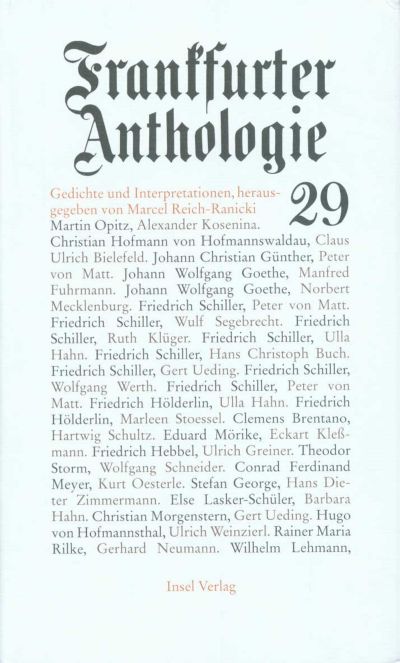 U1 zu Frankfurter Anthologie. Gedichte und Interpretationen