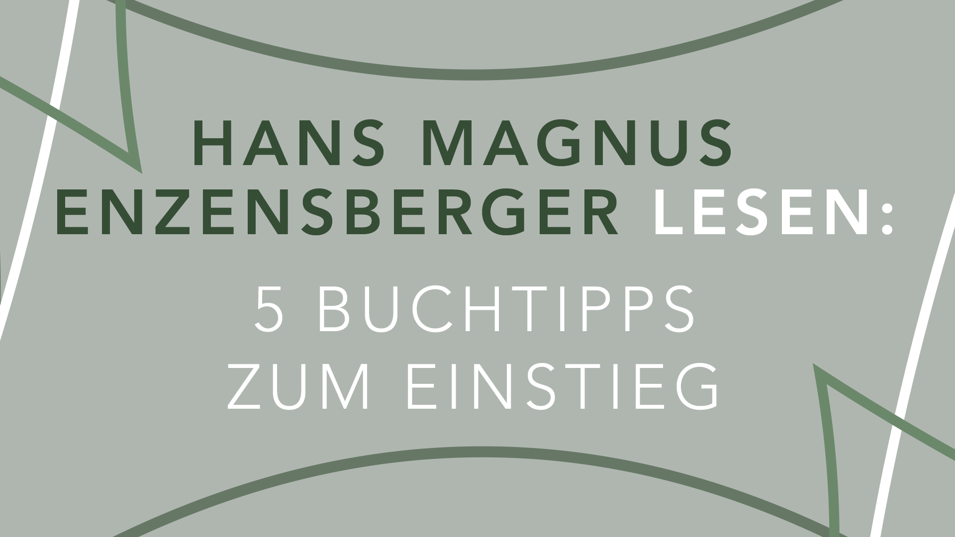 Hans Magnus Enzensberger lesen: 5 Buchtipps zum Einstieg 