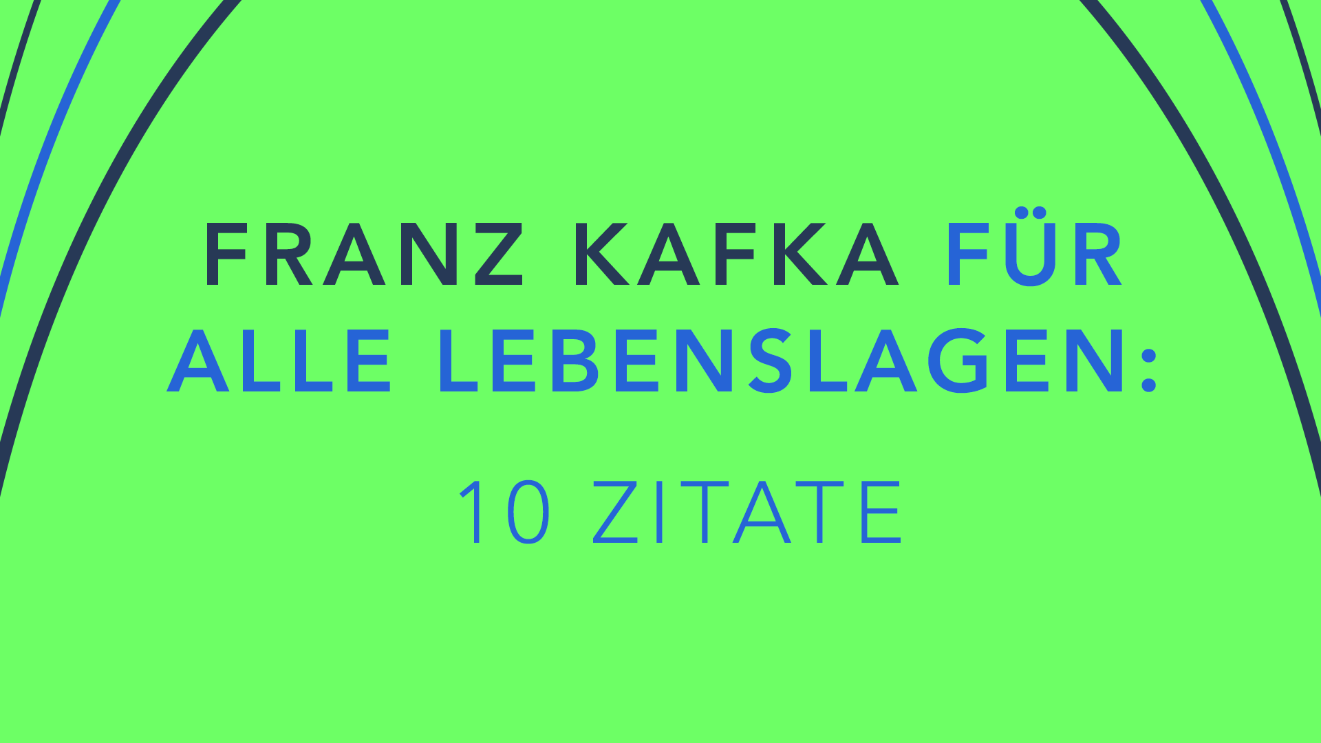 Beitrag zu Franz Kafka für alle Lebenslagen: 10 Zitate