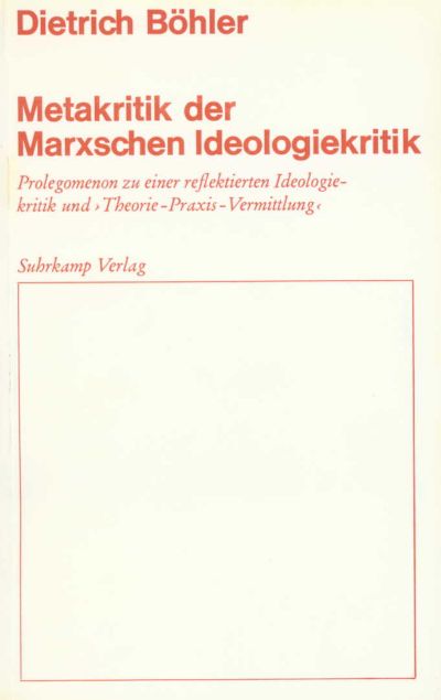 U1 zu Metakritik der Marxschen Ideologiekritik