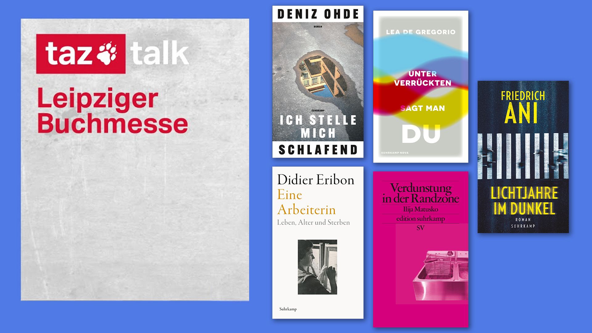 Unsere Autorinnen und Autoren beim taz Talk auf der Leipziger Buchmesse