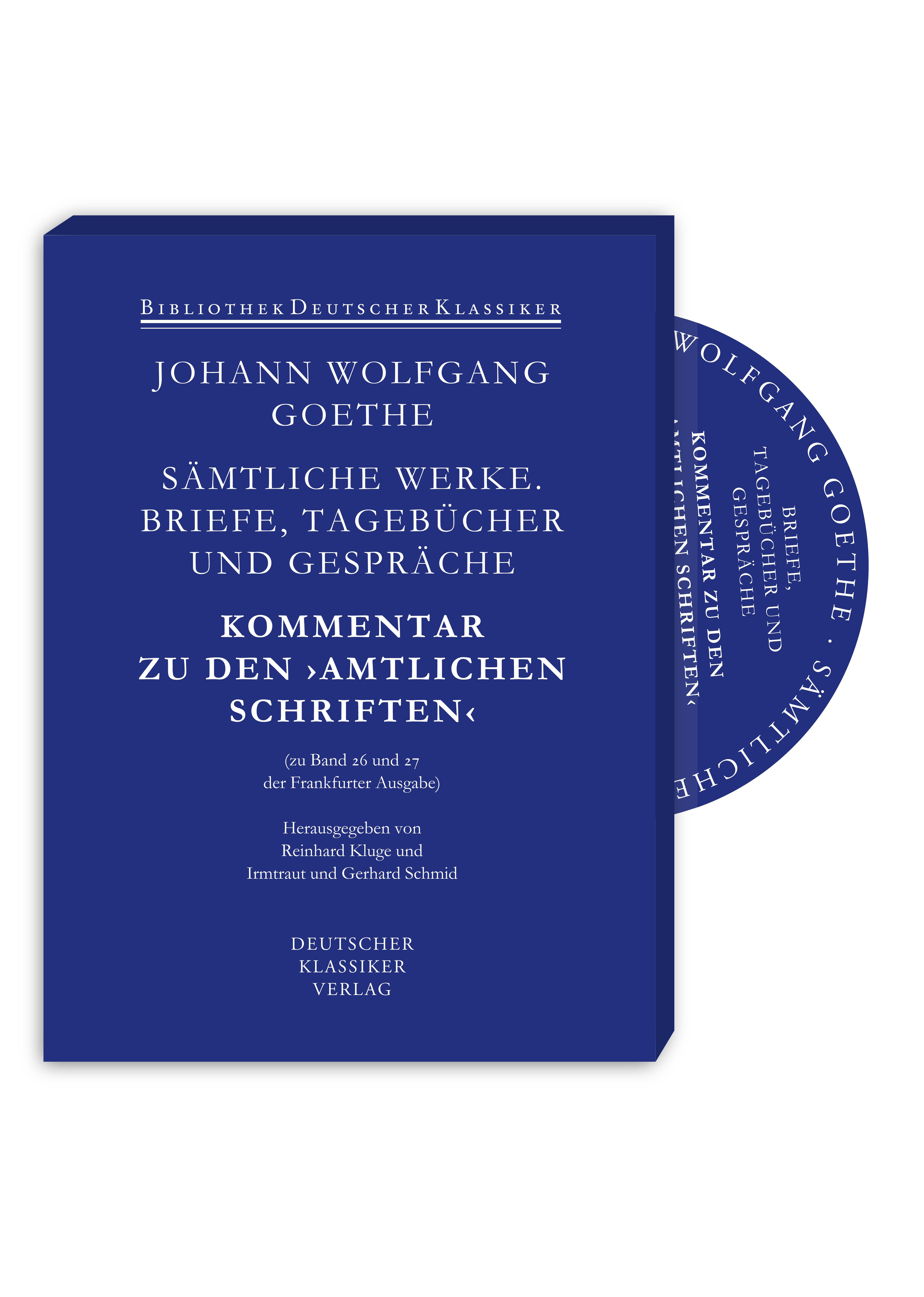 Sämtliche Werke Briefe Tagebücher Und Gespräche Amtliche Schriften Cd Rom Von Johann Wolfgang 2208