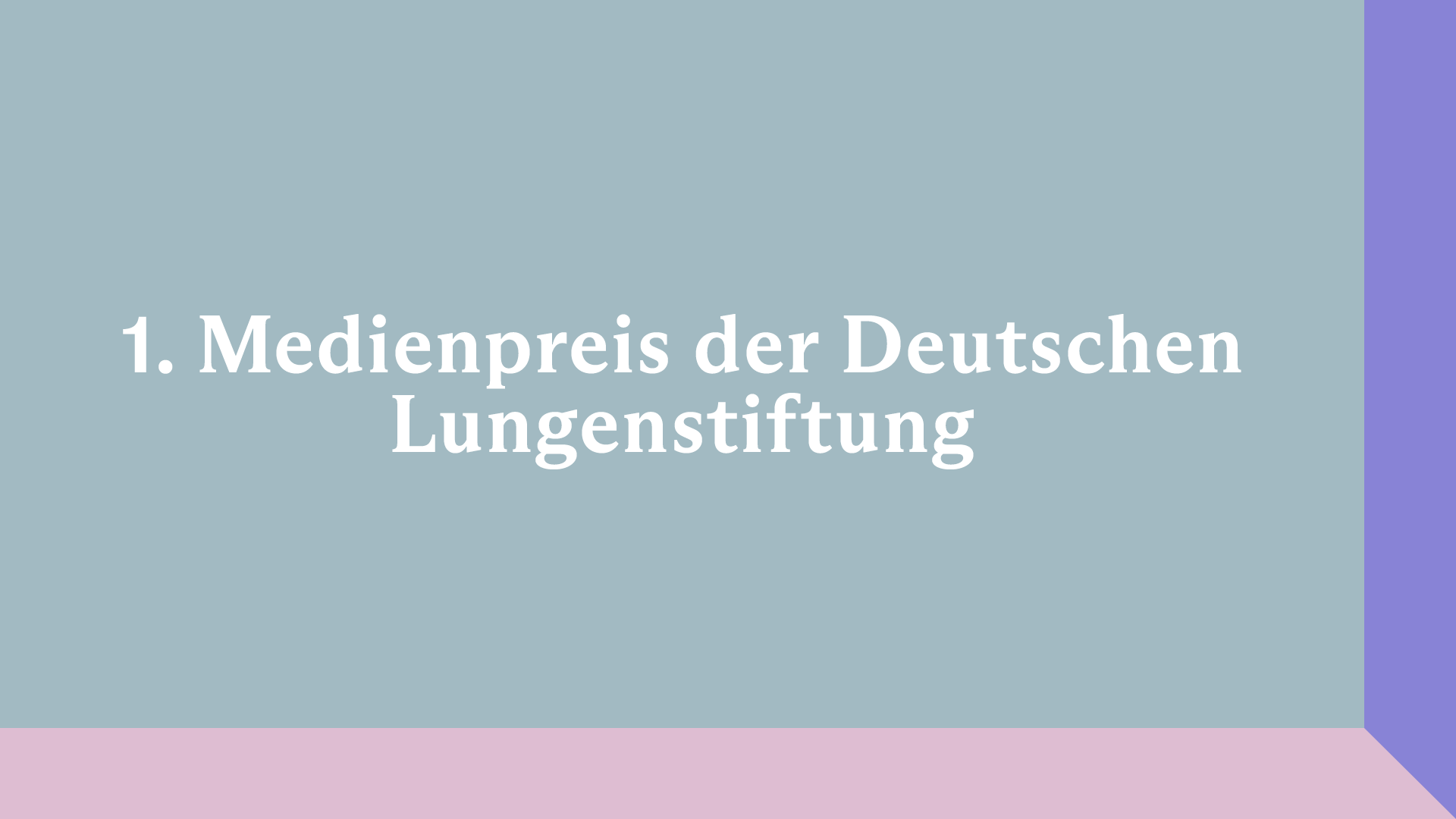 Beitrag zu 1. Medienpreis der Deutschen Lungenstiftung für <em>Atemprotokolle</em> von Miriam Tscholl