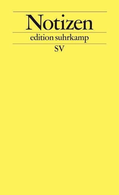 U1 zu Notizbuch edition suhrkamp gelb