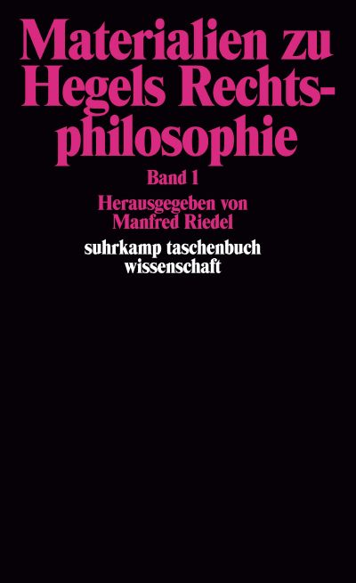 U1 zu Materialien zu Hegels Rechtsphilosophie
